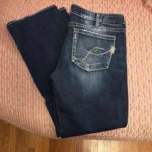 Ladies Silver Jeans ~ Size 33 ✨